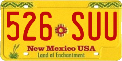 NM license plate 526SUU
