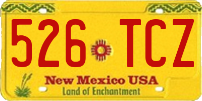 NM license plate 526TCZ