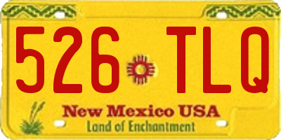 NM license plate 526TLQ