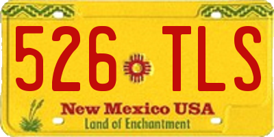 NM license plate 526TLS