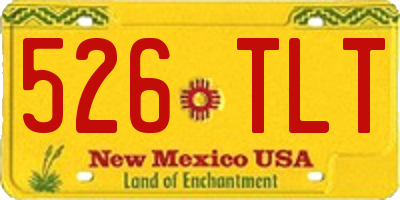 NM license plate 526TLT