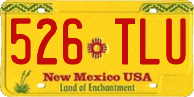 NM license plate 526TLU