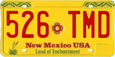 NM license plate 526TMD