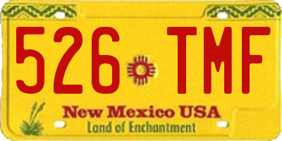 NM license plate 526TMF