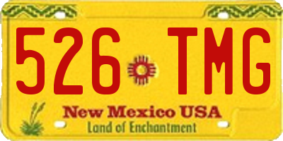 NM license plate 526TMG