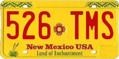 NM license plate 526TMS