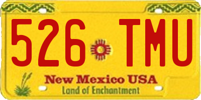 NM license plate 526TMU
