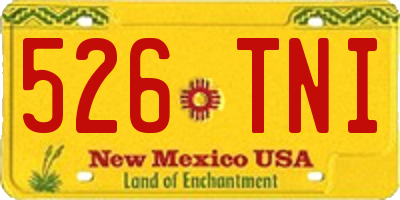 NM license plate 526TNI