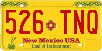 NM license plate 526TNQ