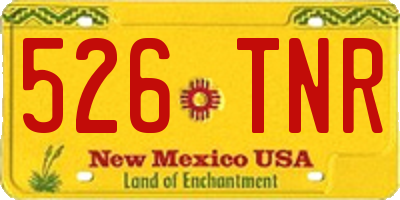 NM license plate 526TNR