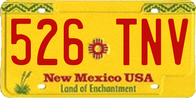 NM license plate 526TNV