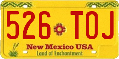 NM license plate 526TOJ