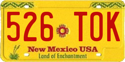 NM license plate 526TOK
