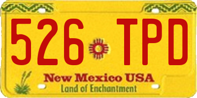 NM license plate 526TPD