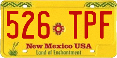NM license plate 526TPF