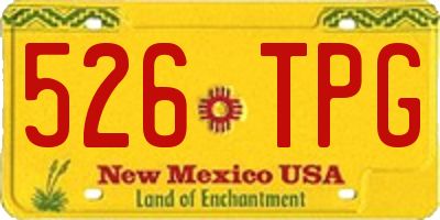 NM license plate 526TPG
