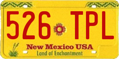 NM license plate 526TPL