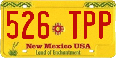 NM license plate 526TPP