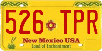 NM license plate 526TPR