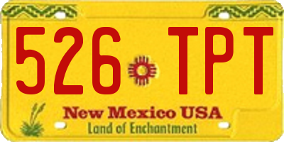 NM license plate 526TPT