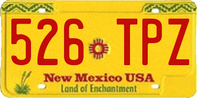 NM license plate 526TPZ