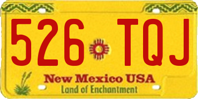NM license plate 526TQJ