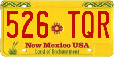 NM license plate 526TQR