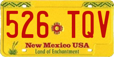 NM license plate 526TQV