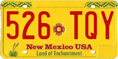 NM license plate 526TQY