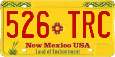NM license plate 526TRC