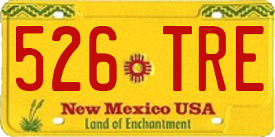 NM license plate 526TRE