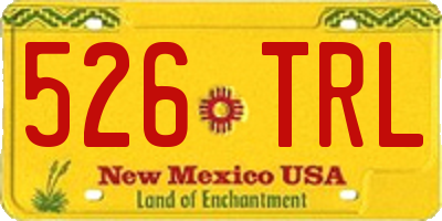 NM license plate 526TRL