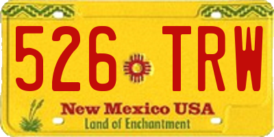 NM license plate 526TRW