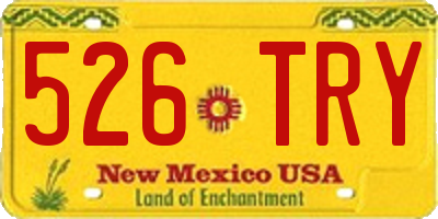 NM license plate 526TRY