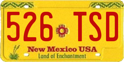 NM license plate 526TSD