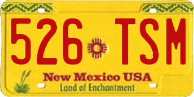 NM license plate 526TSM