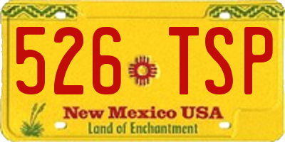 NM license plate 526TSP