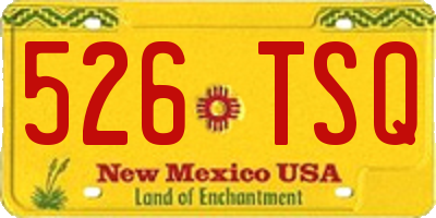 NM license plate 526TSQ