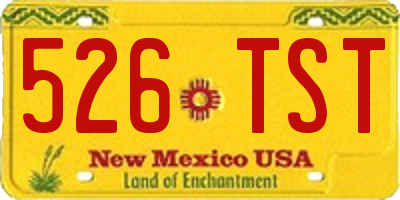 NM license plate 526TST