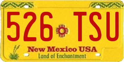 NM license plate 526TSU