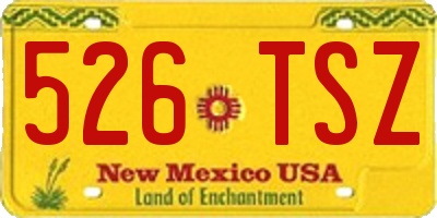 NM license plate 526TSZ