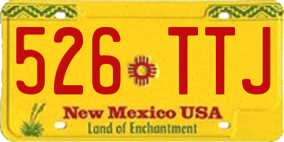 NM license plate 526TTJ