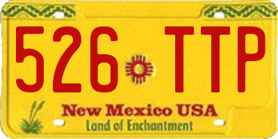 NM license plate 526TTP