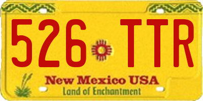 NM license plate 526TTR