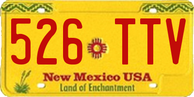 NM license plate 526TTV
