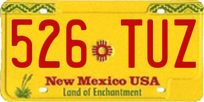 NM license plate 526TUZ
