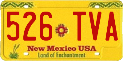 NM license plate 526TVA