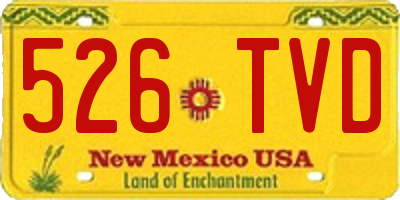 NM license plate 526TVD