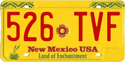 NM license plate 526TVF