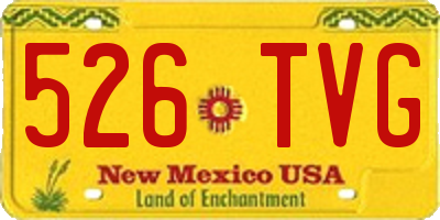 NM license plate 526TVG